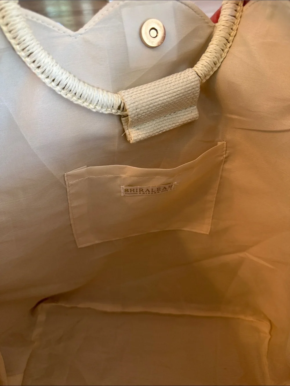Shiraleah Bride Paper Straw Scalloped tote